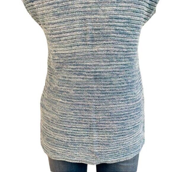 Old Navy Blue Knit Comfy Cap Sleeve Sweater Top Size XS - Picture 10 of 10